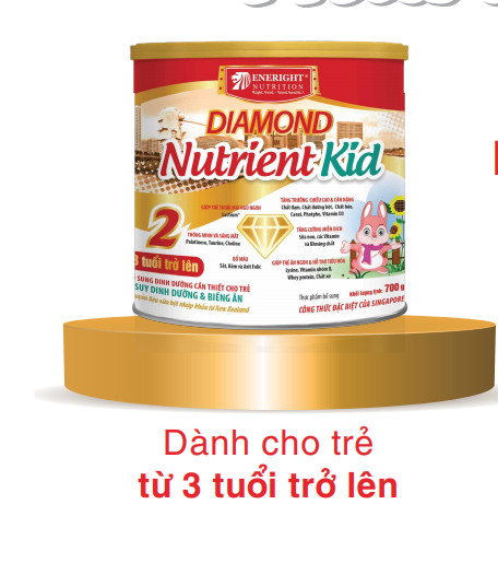 Sữa Diamond Nutrient Kid 2 (700g) cho Trẻ Táo Bón Biếng Ăn & Suy Dinh Dưỡng trên 3 tuổi.