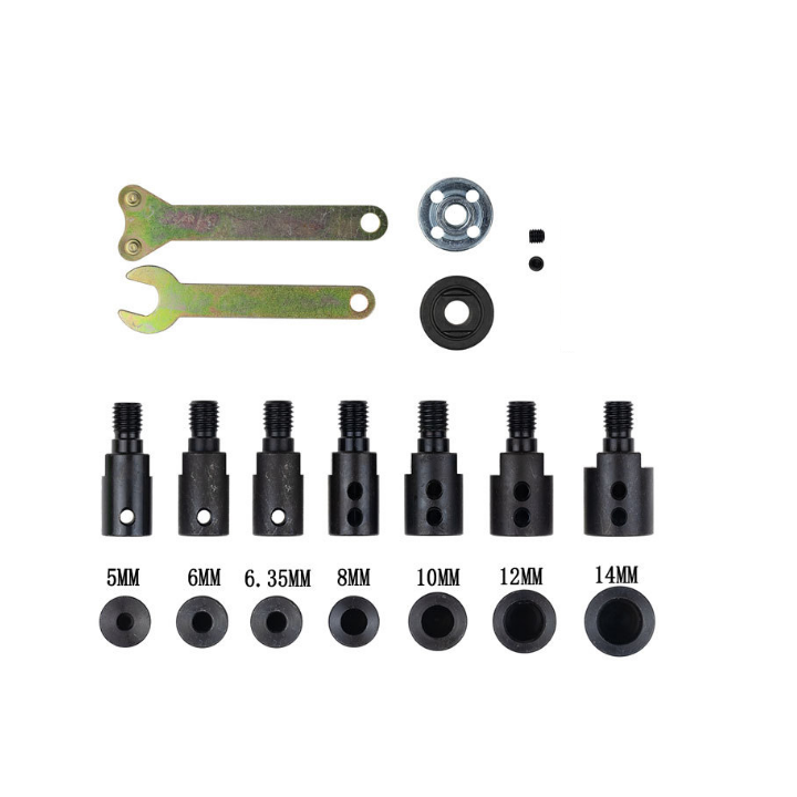 Trục M10 kẹp đĩa cắt, đĩa mài lắp motor DIY cưa, máy mài, máy cắt