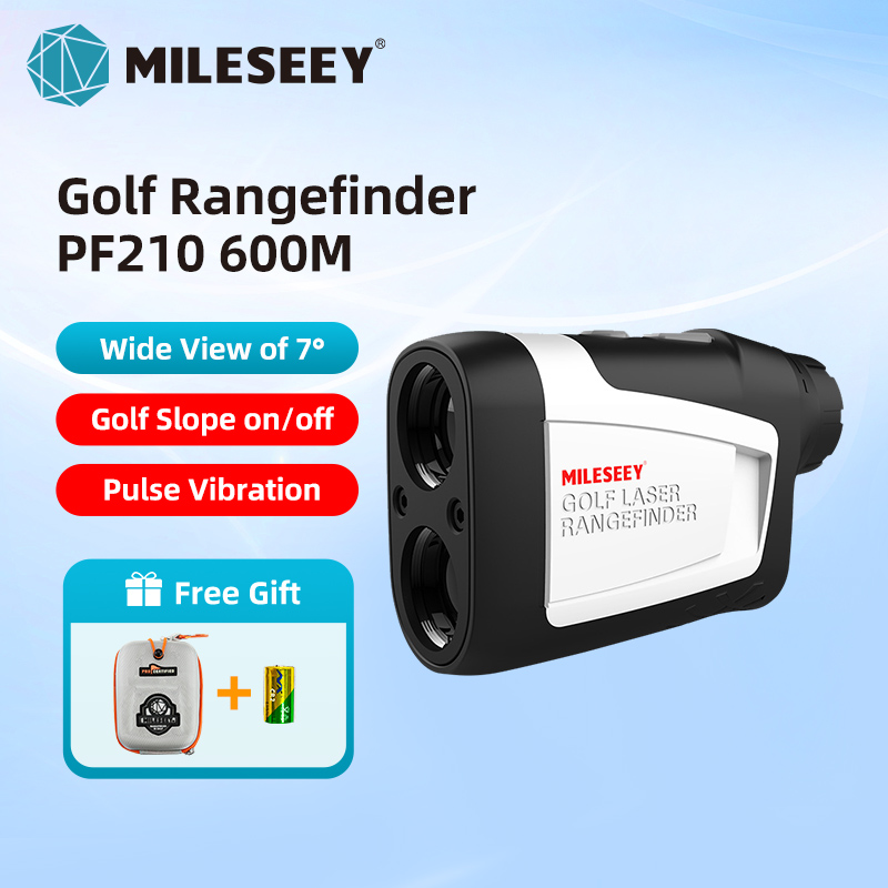 Mileseey Máy đo khoảng cách Golf với công tắc dốc PF210 Pro Thiết bị tìm phạm vi chơi gôn với Khóa cờ quét chơi gôn Rung được hỗ trợ để quan sát leo núi-656 thước / 600 mét