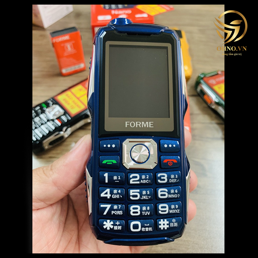 Điện Thoại Phổ Thông Giá Rẻ Forme Nano Điện Thoại Pin Trâu 2 SIM Phím Bấm Tiện Lợi Cho Người Già Chính Hãng Đầy Đủ Pin Sạc Bảo Hành 24 Tháng - OHNO Việt Nam