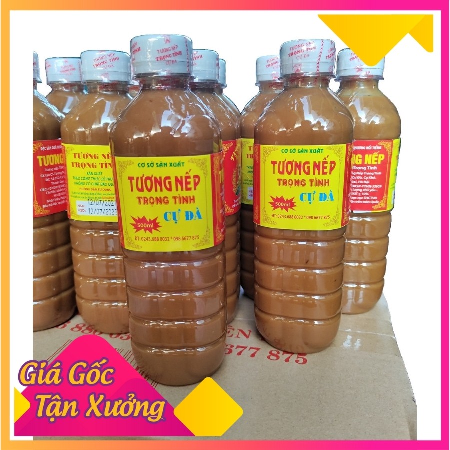 4 chai nước tương nếp t9 từ đậu nành gia truyền cự đà tương nếp trọng tình - nước chấm thịt bò, dê, kho thịt cá