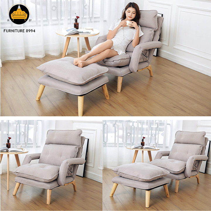 Ghế bành thư giãn- ghế sofa thư giãn đọc sách báo tặng kèm đôn phong cách trẻ trung hàn quốc mới