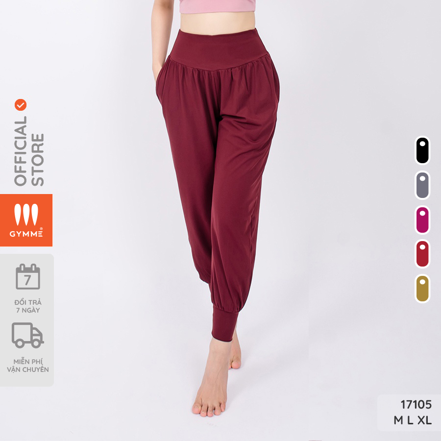Quần Alibaba nữ GYMME ống rộng tập gym, yoga cạp cao ôm dáng - 17105