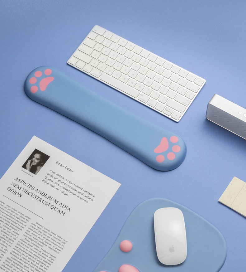 Miếng kê tay bàn phím chuột mouse pad tay mèo