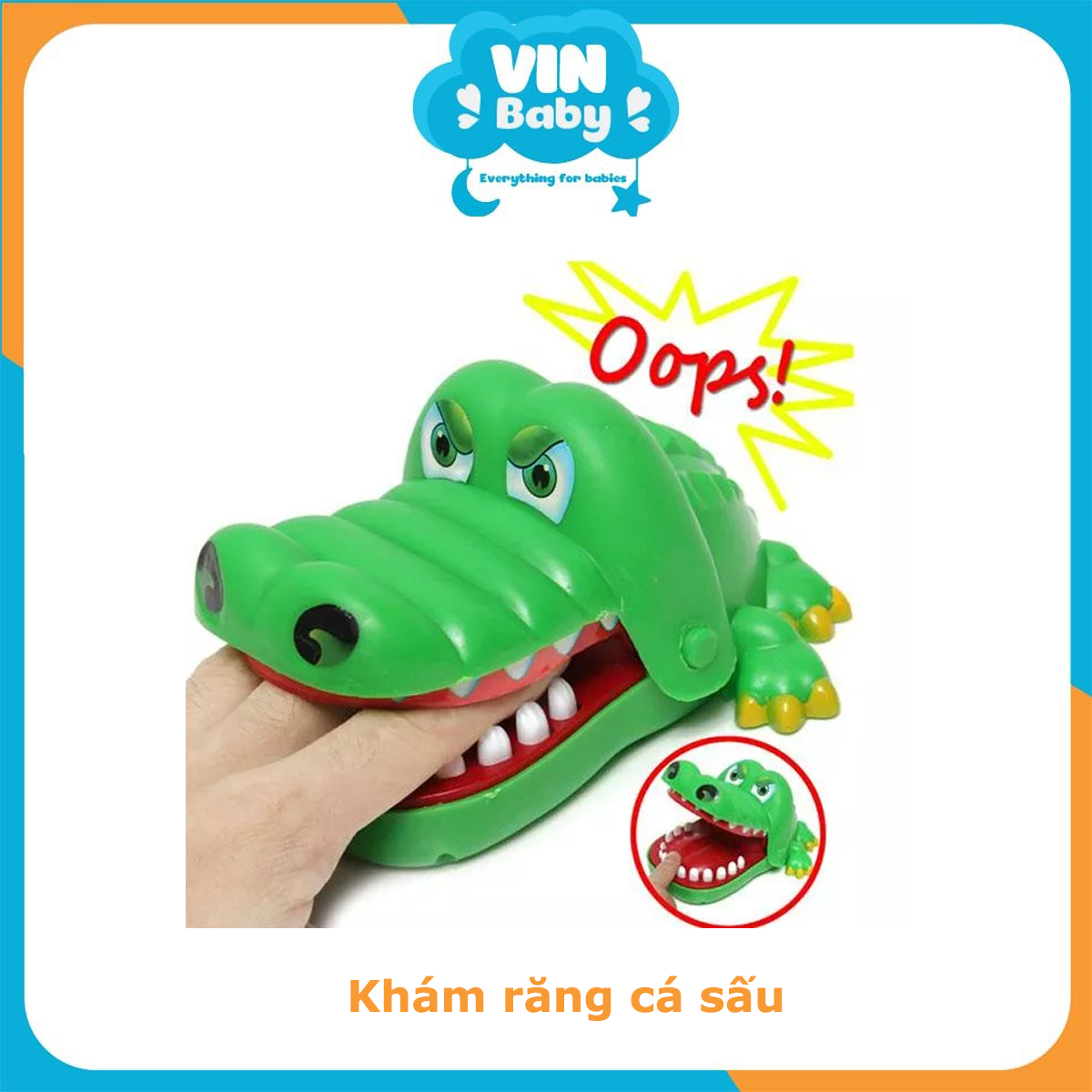 Khám răng cá sấu - Trò Chơi Khám Răng Cá Sấu Crocodile Dentist, trò chơi cá sấu cắn tay cho bé - VinBaby