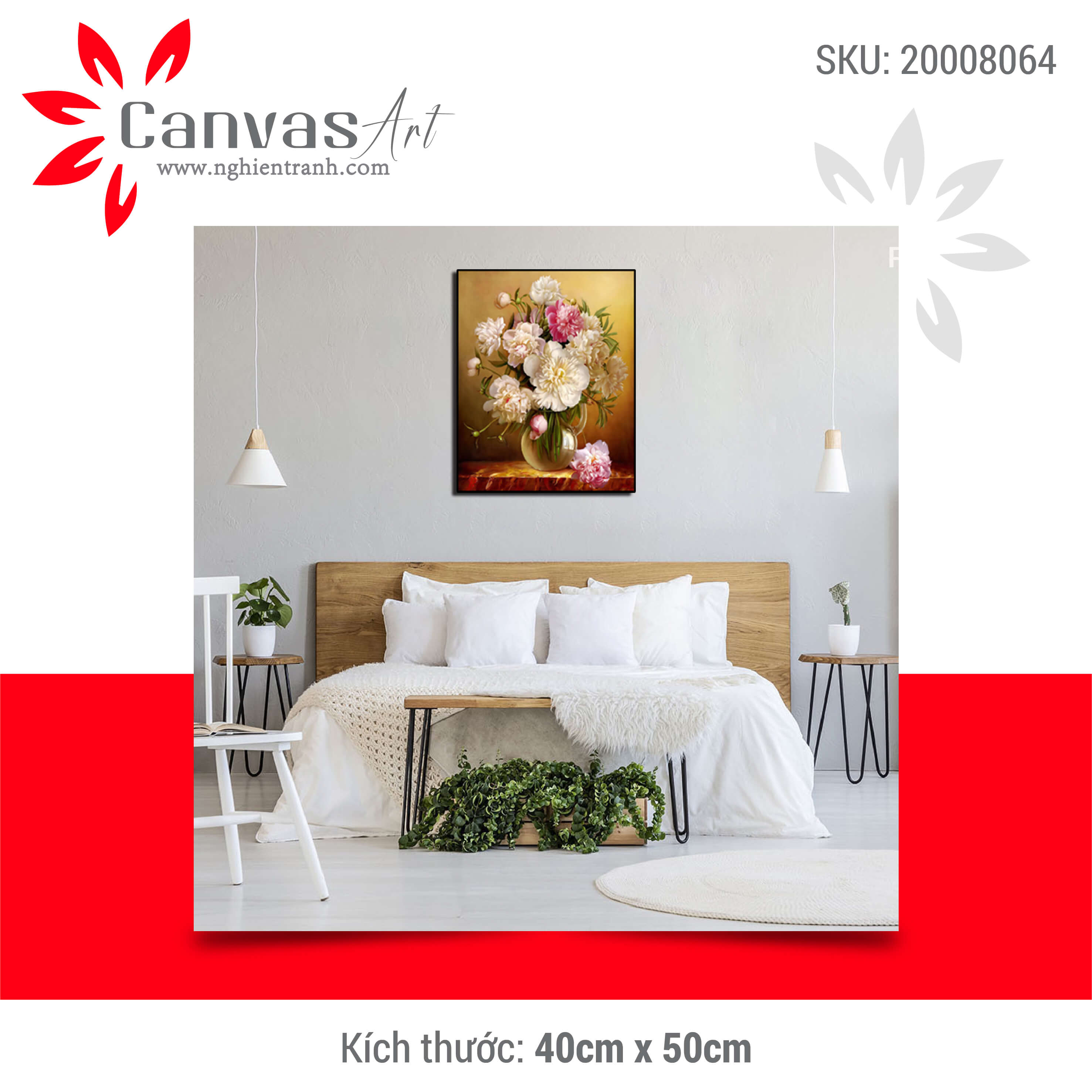 Tranh treo tường in trên canvas có khung, trang trí phòng khách, phòng ngủ