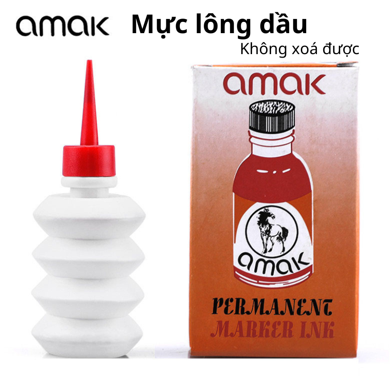 Mực đổ bút lông dầu không xoá được đổ bút lông dầu đóng hàng 25ml vtlshop