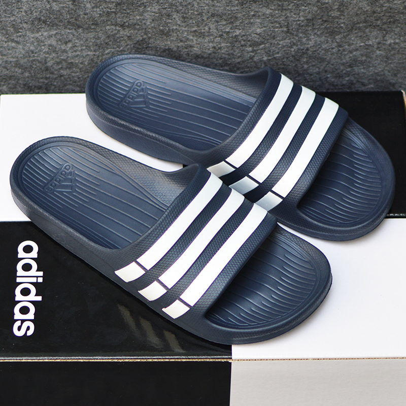 [HCM]Dép thể thao Adidas Nam Nữ Duramo màu xanh đen sọc trắng