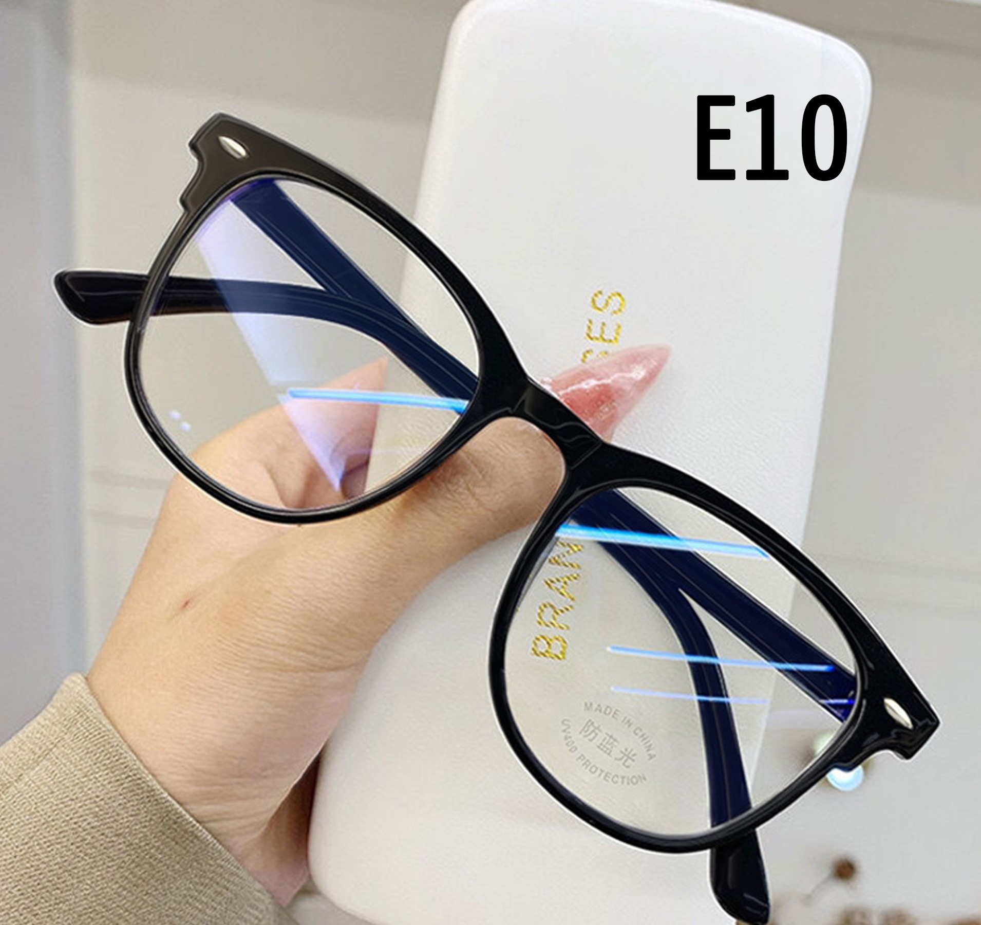EYES PLUS - Kính mắt thời trang nam nữ phong cách vintage Gọng kính giả cận chống tia UV E10