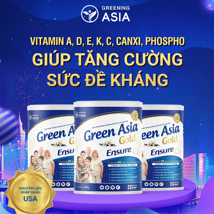 Combo 4 hộp Sữa Green Asia Gold Ensure 900gr