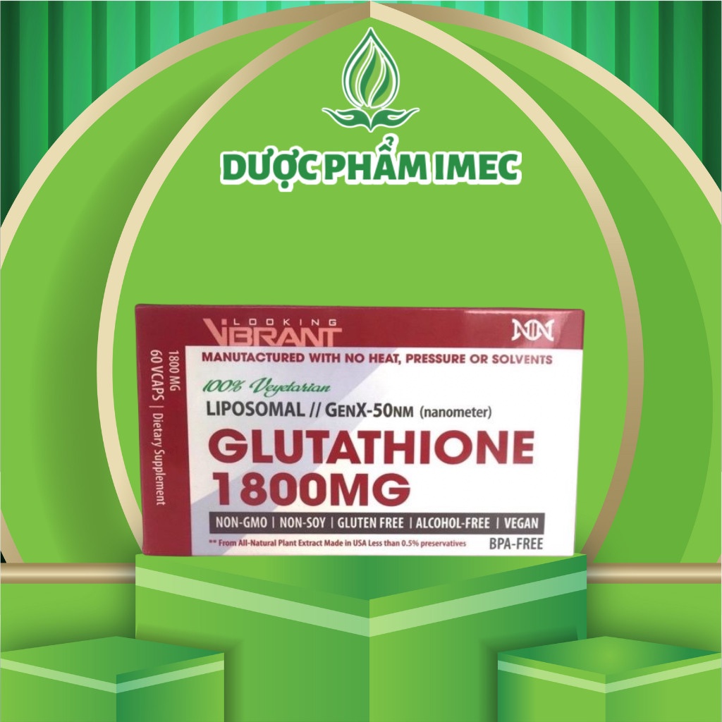 Sản Phẩm Glutathione 1800MG Thải Độc Tố, Mịn Da Trắng Hồng, Ngăn Ngừa Lão Hóa Tăng Miễn Dịch Cơ Thể