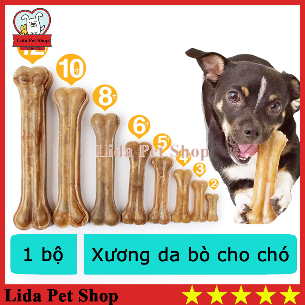 HN - Xương da bò cho chó gặm, xương gặm cho chó- Lida Pet Shop