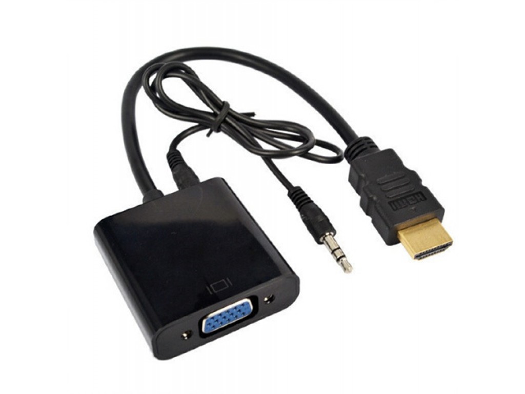 Dây cáp chuyển đổi hdmi sang vga có audio, hdmi to vga adapter audio
