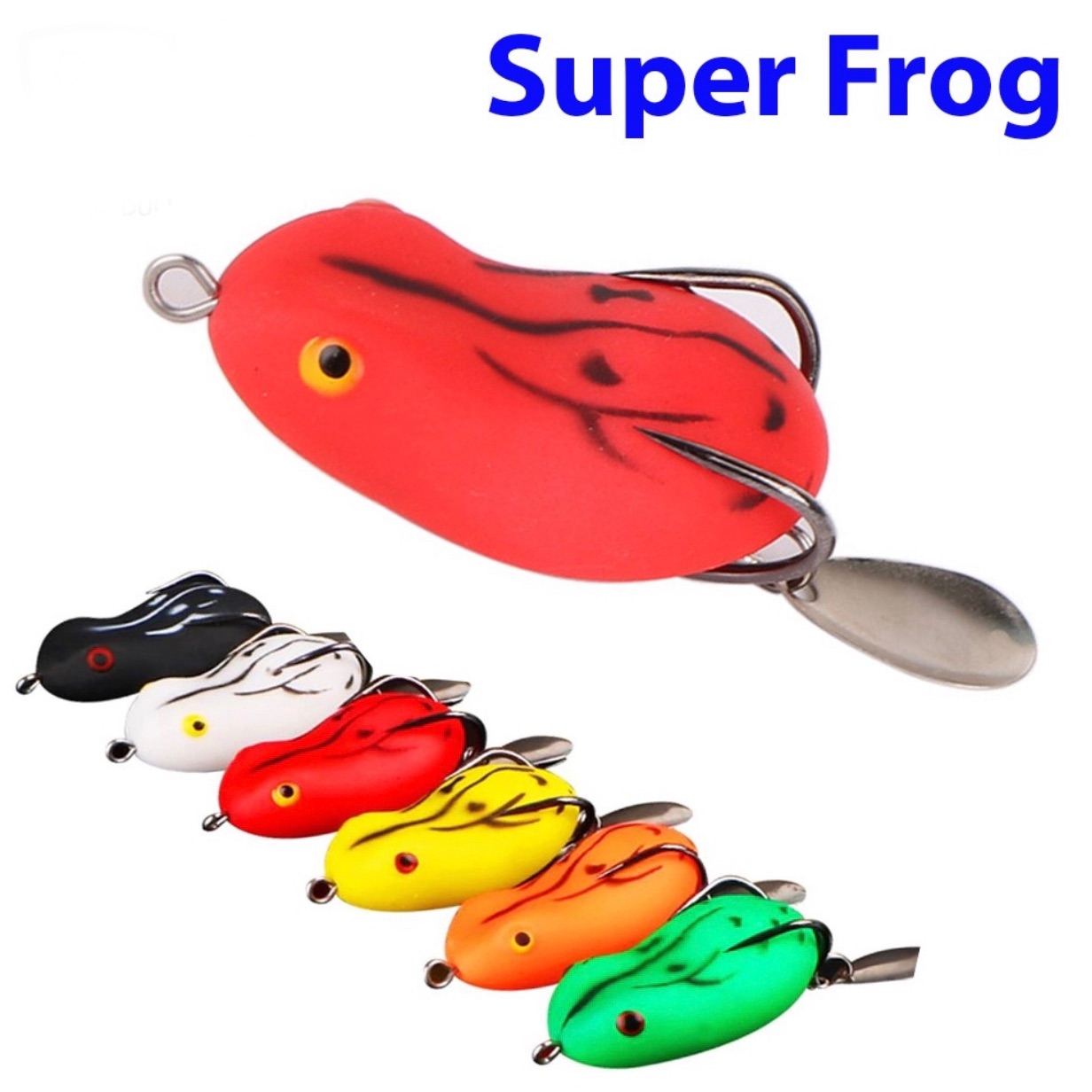 Mồi giả câu cá lóc, Nhái hơi câu cá lóc Super Frog siêu nhậy AD-8