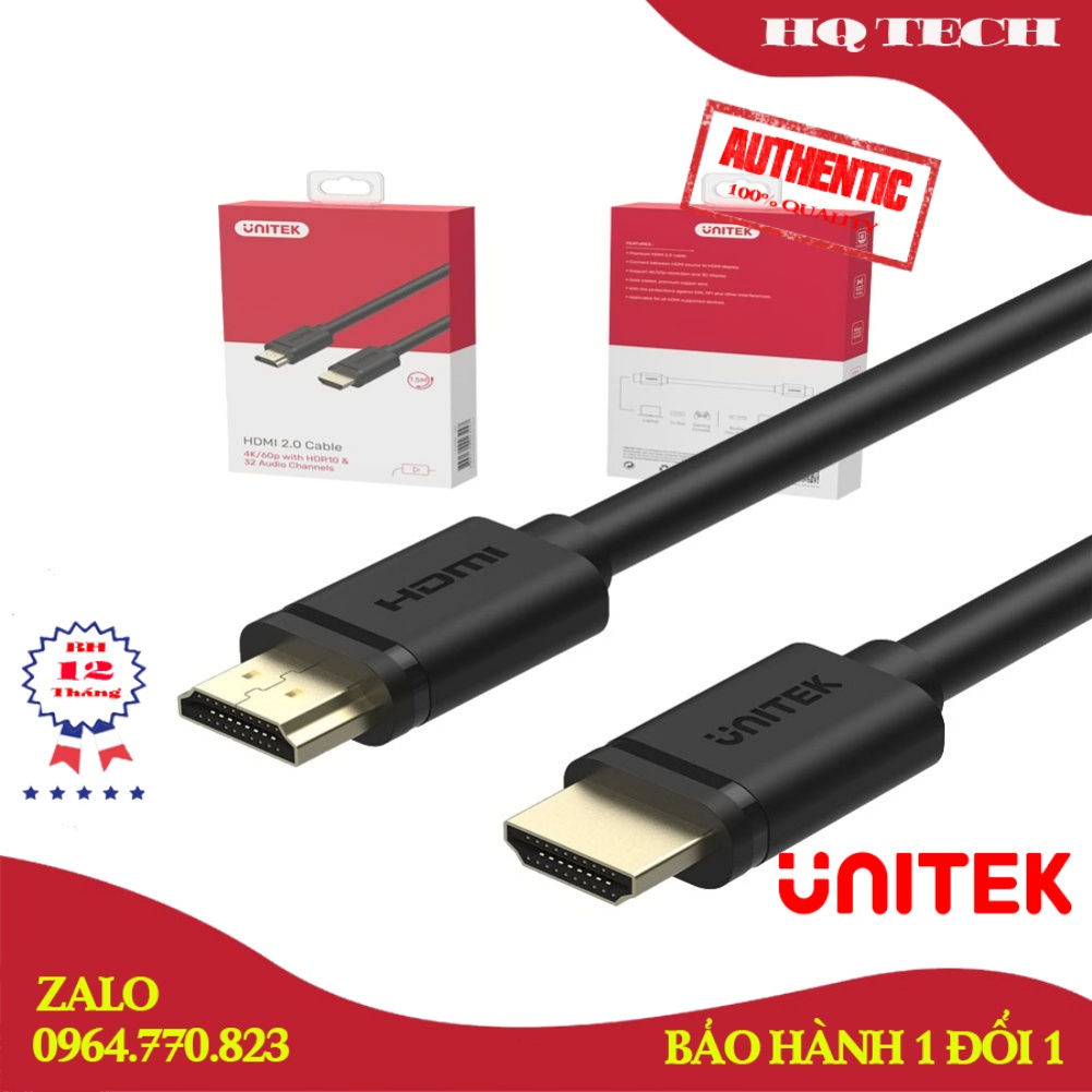 Dây cáp hdmi 4k 3m 2.0 unitek yc139 m