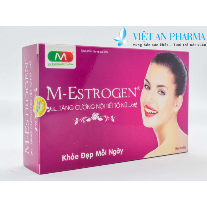 Tăng Cường Nội Tiết Tố Nữ, M-Estrogen Đại Đức Mạnh, Cải Thiện Triệu Chứng Thiếu Hụt Estrogen, Làm Chậm Quá Trình Mãn Kinh, Cải Thiện Chức Năng Sinh Lý Nữ - Hộp 30 Viên - Việt An Pharma