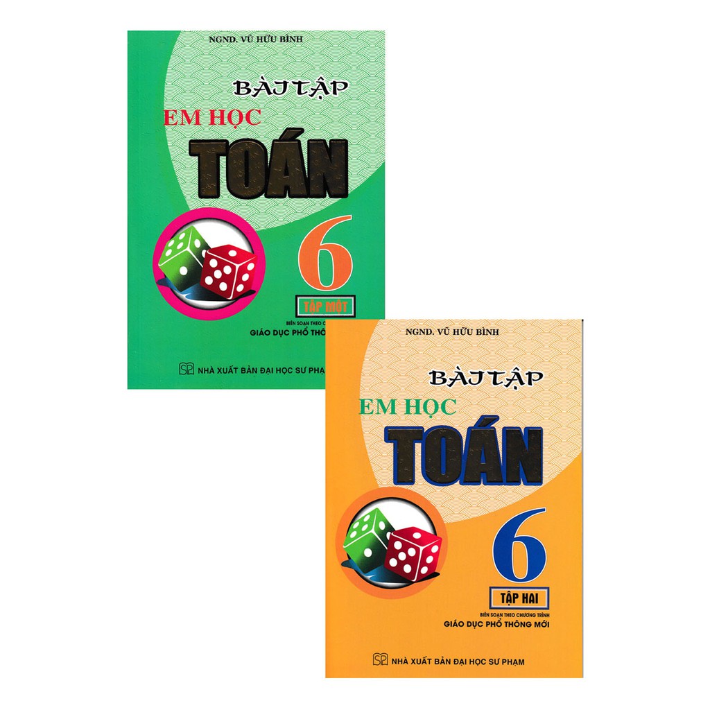 Sách - combo bài tập em học toán lớp 6 - tập 1+2