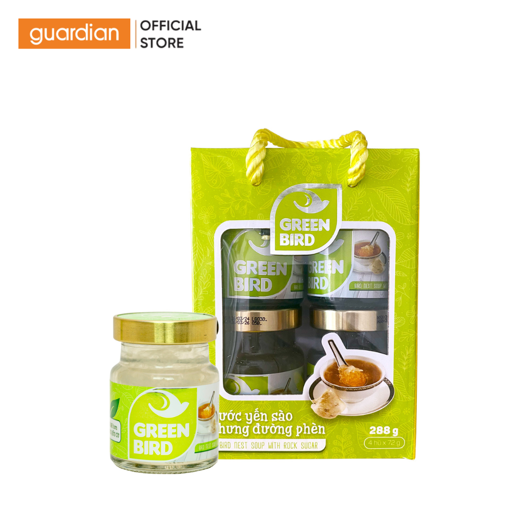 Nước Yến Sào Chưng Đường Phèn Green Bird 72Gr x 4 Chai