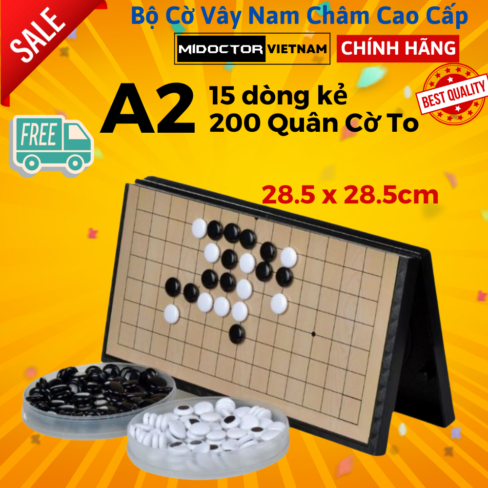 [LOẠI TỐT - CÓ CHỌN CỠ] Đồ chơi Cờ Vây, Cờ Caro Nam Châm Cao Cấp Có Bàn Là Hộp Đựng, Chính Hãng miDoctor