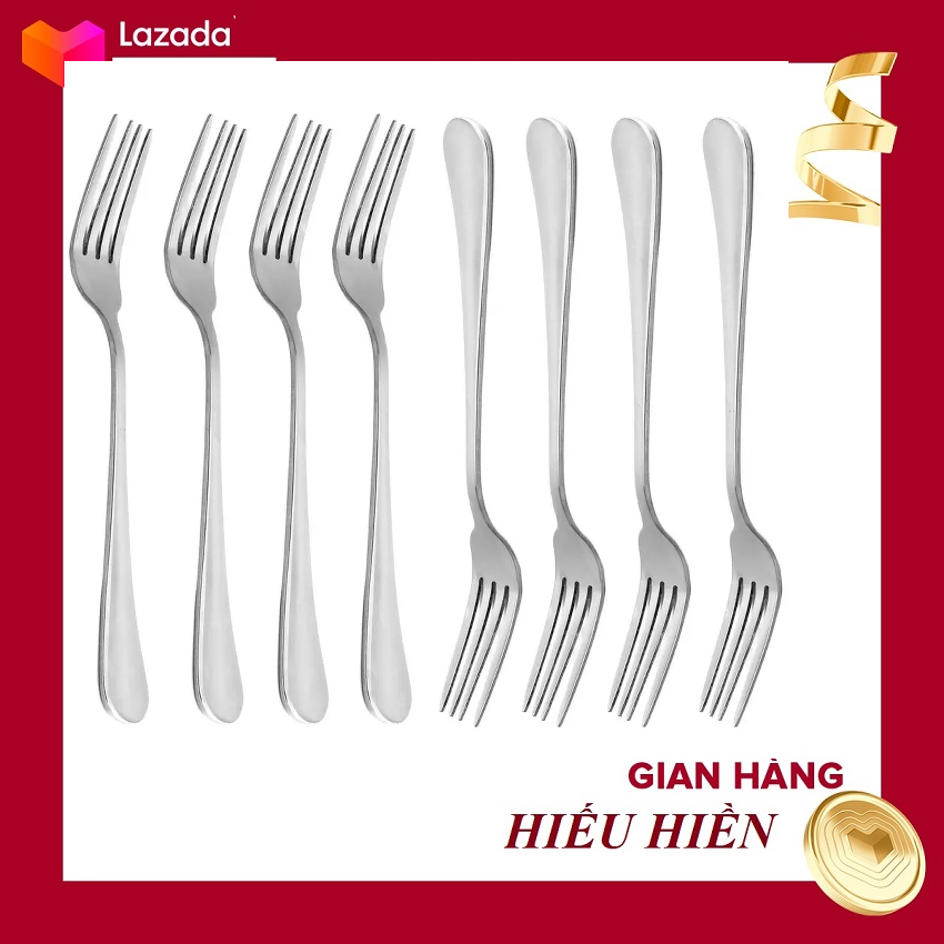[HCM]Set 8 Cái Nĩa (Dĩa)Inox 304 Ăn Cơm Sườn-Dùng Trái Cây-Ăn Món Tây Mỳ Ý Bít Tết-8 Nĩa INox 304 Cao Cấp