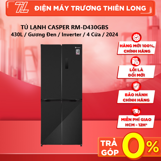 Tủ lạnh casper inverter 430 lít rm-d430gbs - giao toàn quốc