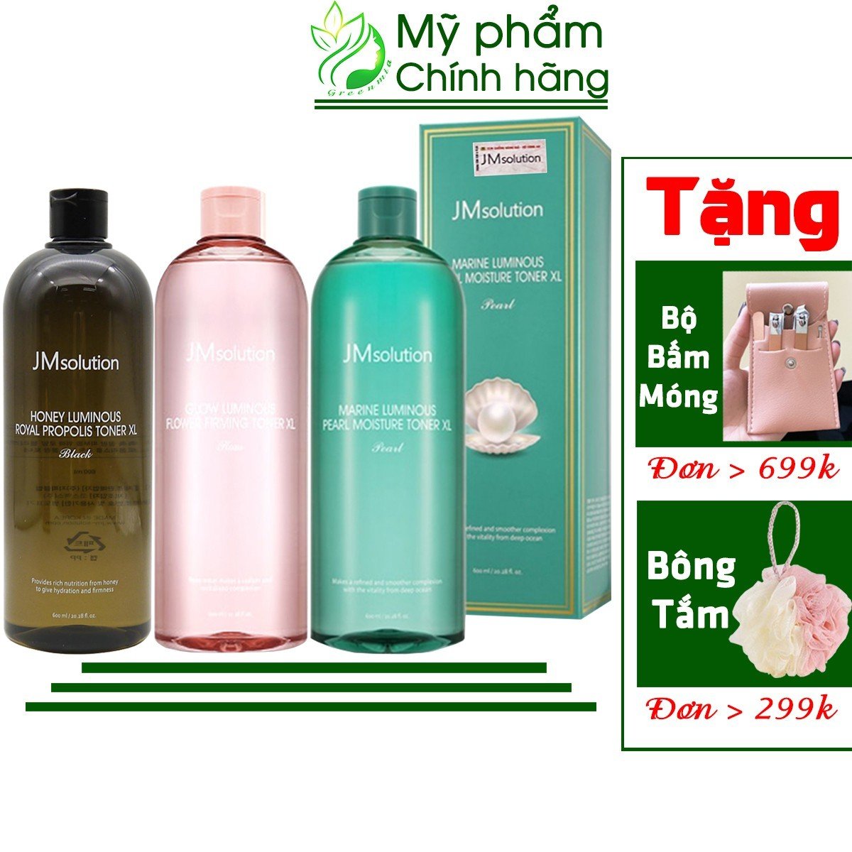 Toner jmsolution nước hoa hồng jm solution chính hãng ngọc trai hoa hồng mật ong