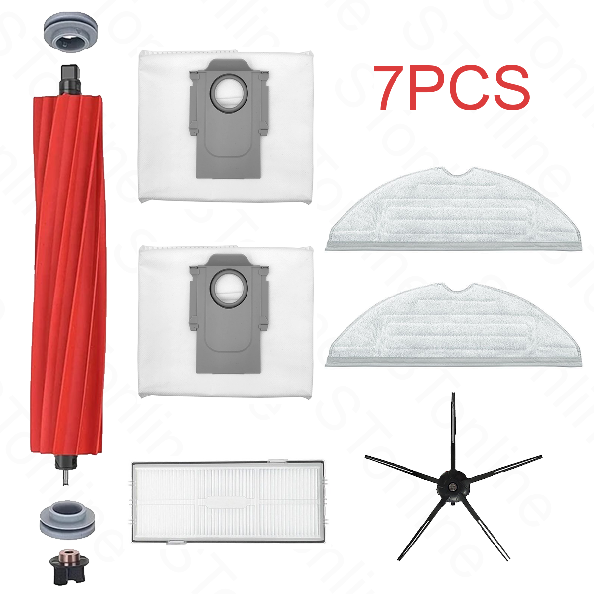 Phụ kiện robot xiaomi roborock s7, s7 maxv, s7 maxv ultra - lọc hepa, chổi chính, chổi cạnh, khăn lau, túi rác