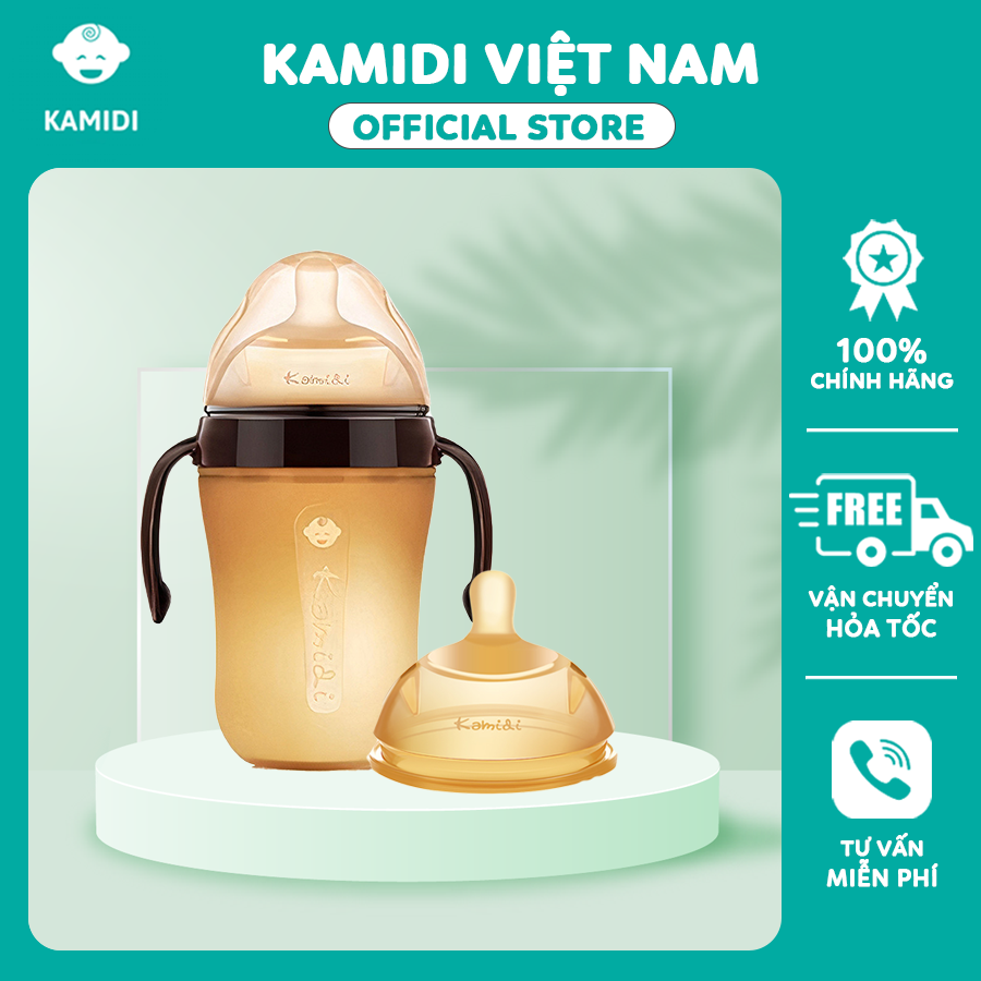 Bình Sữa Kamidi Silicone Kèm Núm Cho Bé