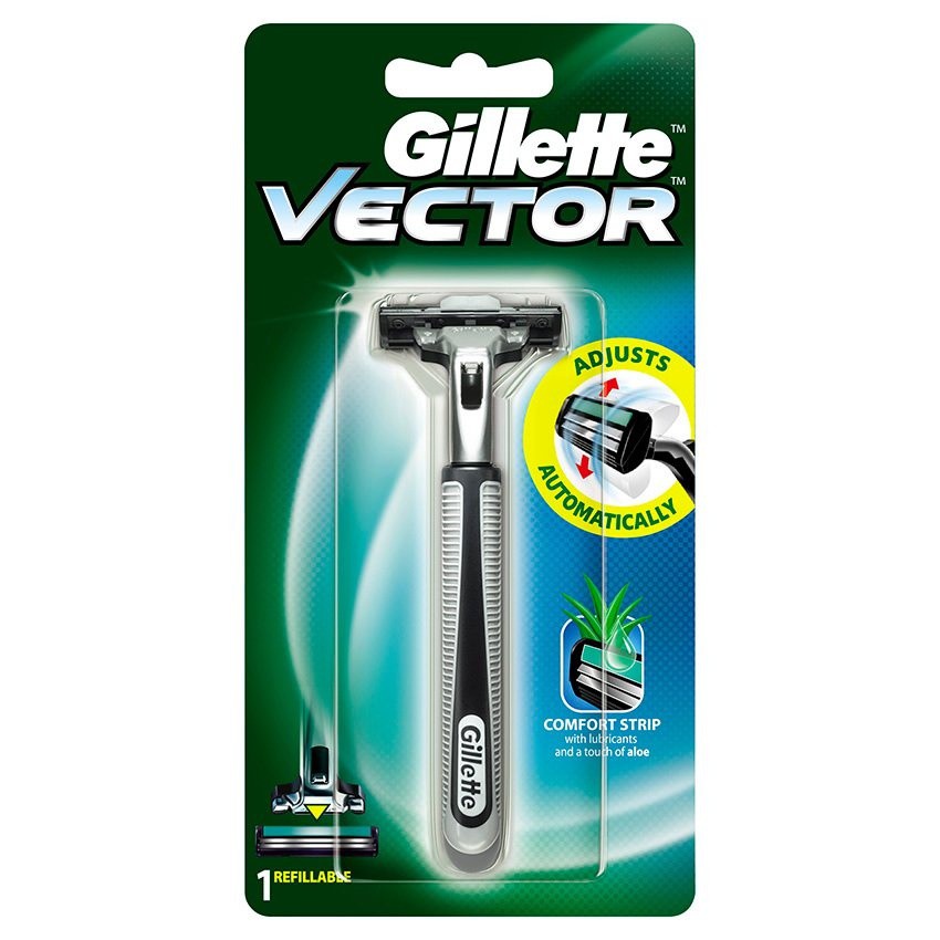 Dao cạo râu Gillette Vector Plus 1 cán dao 1 đầu cạo