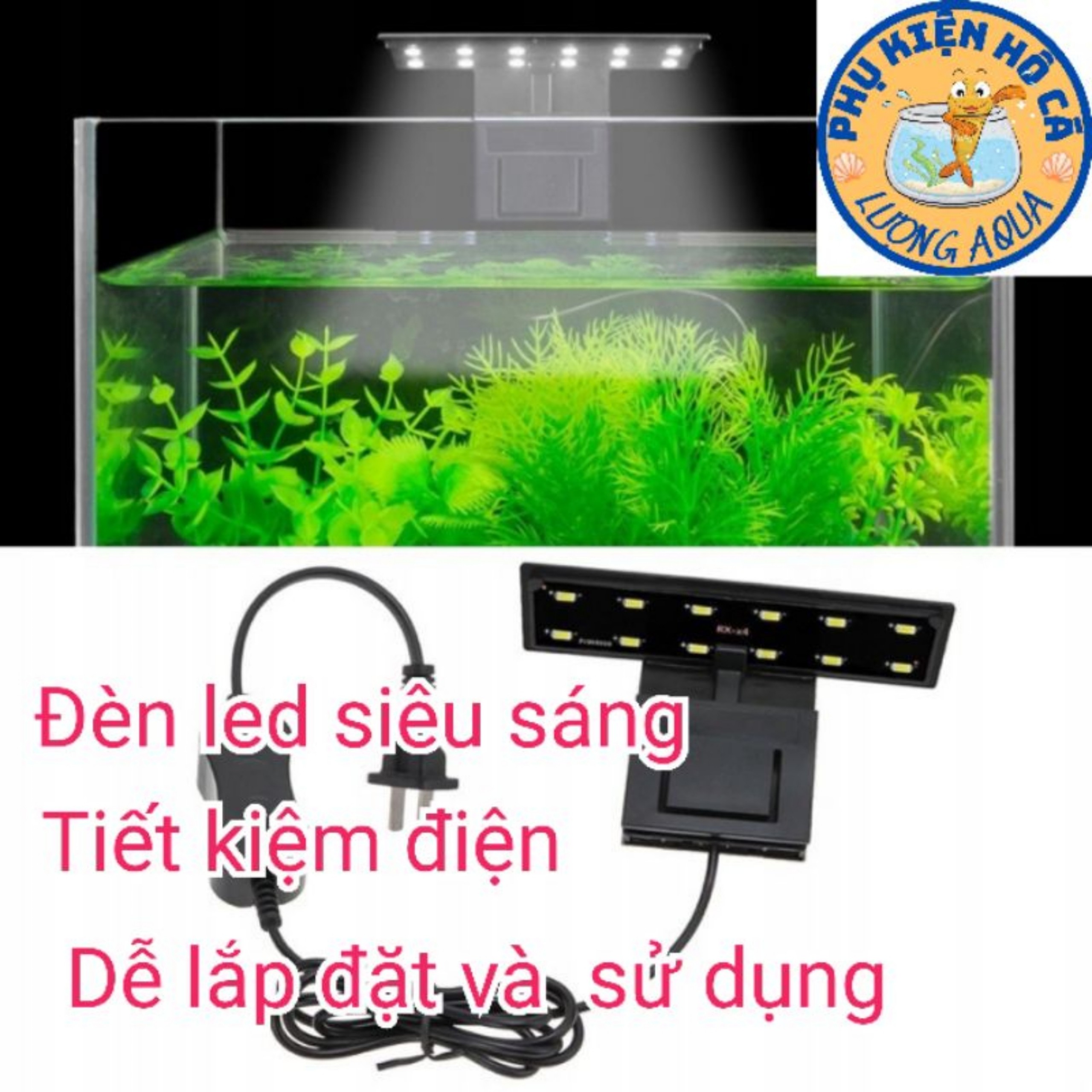 Đèn LED hồ cá mini siêu sáng,Đèn kẹp hồ thủy sinh tiết kiệm điện Zy-10,zy