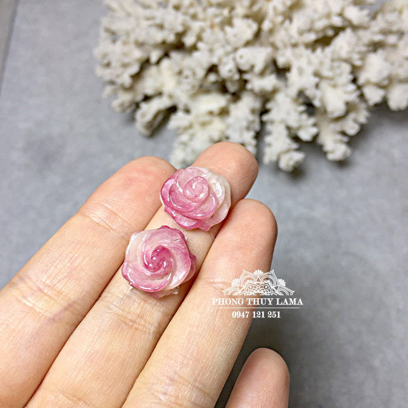 Hoa mẫu đơn đá ruby - hồng - mẫu 1