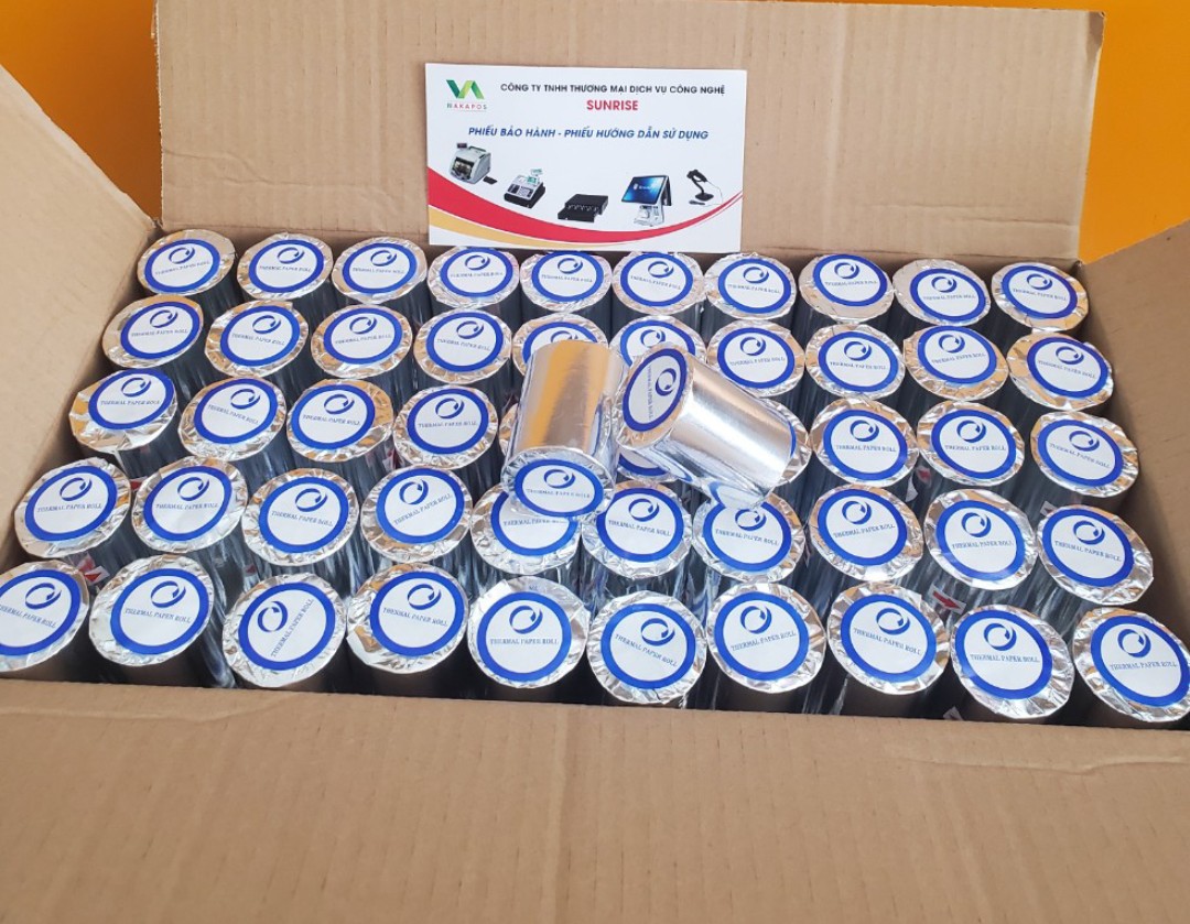 Thùng 50 cuộn giấy in bill k57x45 giấy in hóa đơn k58x45 giấy in nhiệt k57 giấy nhiệt k58