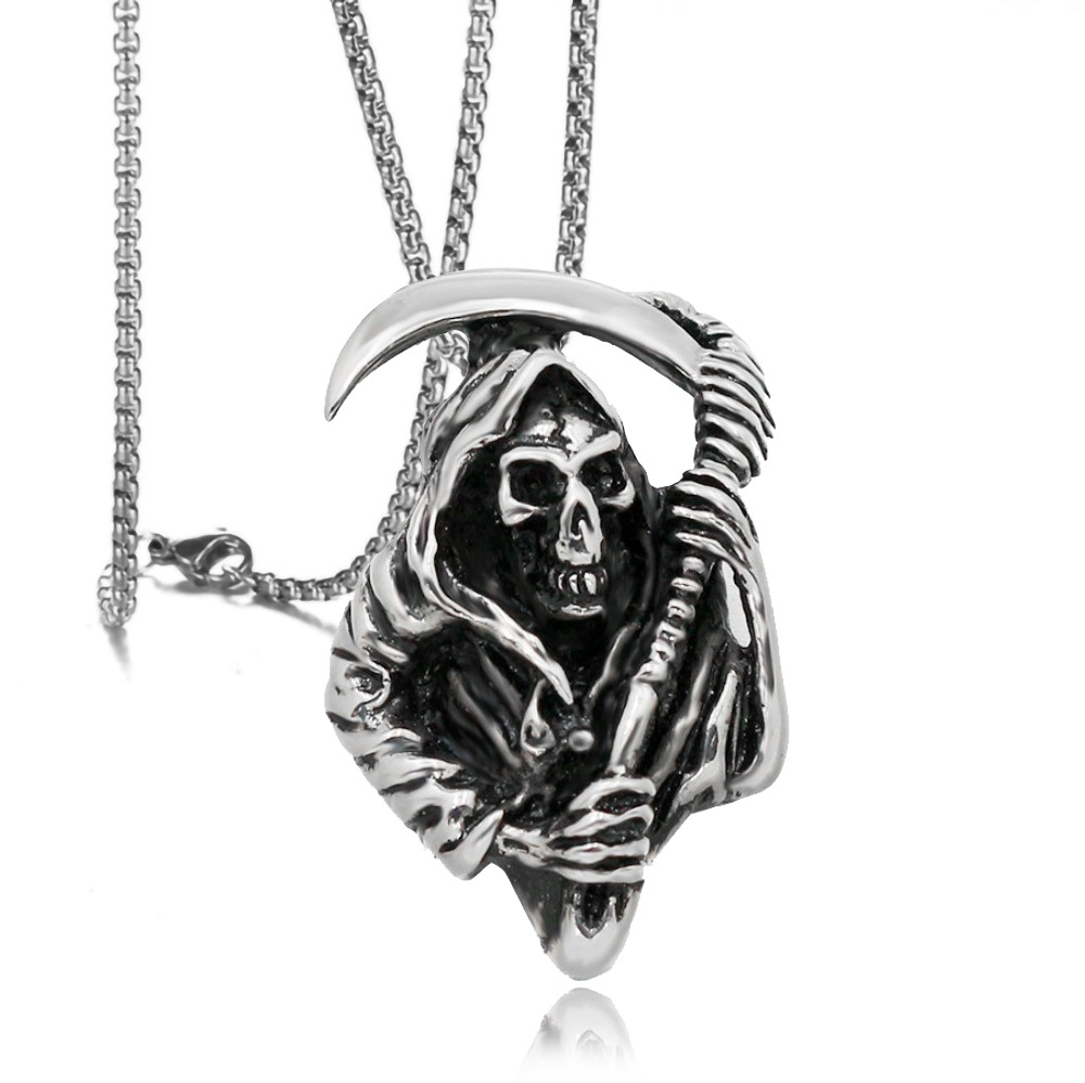 Dây chuyền nam titanium hiphop lưỡi hái tử thần cực chất