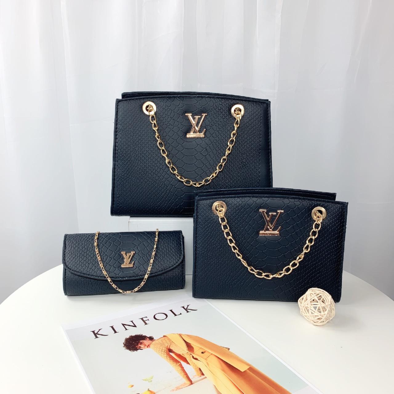 Combo 3 túi xách tay , túi đeo chéo nữ vl da rắn sang trọng