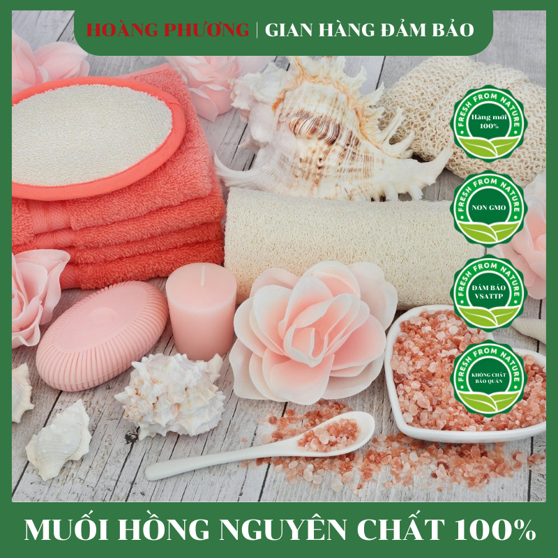 Muối Hồng Himalaya Hạt 500G Nấu Ăn Tắm Ngâm Chân Bầu Hỗ Trợ Làm Đẹp Da Tẩy Tế Bào Chết