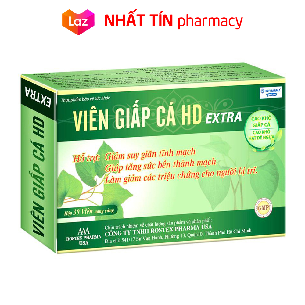 Diếp Cá Vương Giảm Táo bón Tiêu Trĩ Nhuận Tràng - Hộp 30 viên x 800mg chuẩn GMP