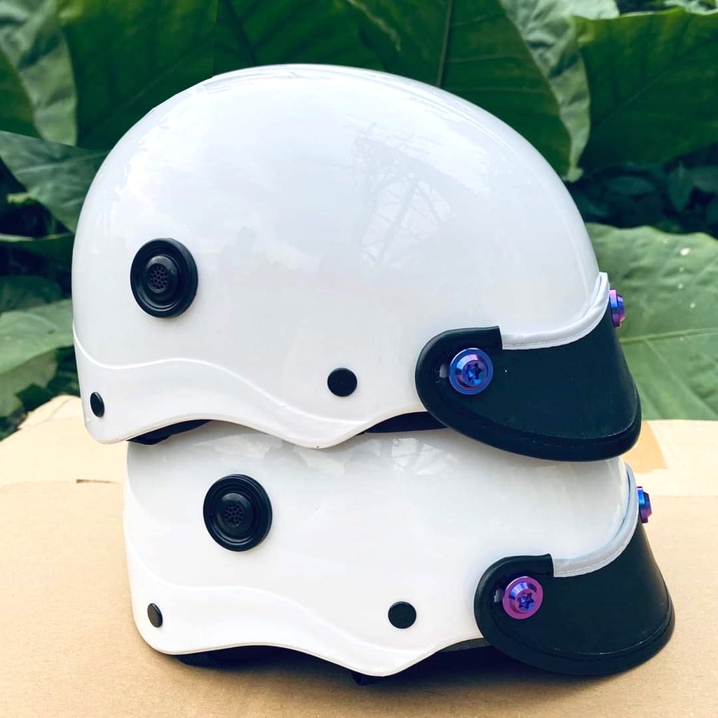 [HCM] Mũ Bảo Hiểm NaNo Gắn TiTan Tặng Sticker Thời Trang Nam Nữ