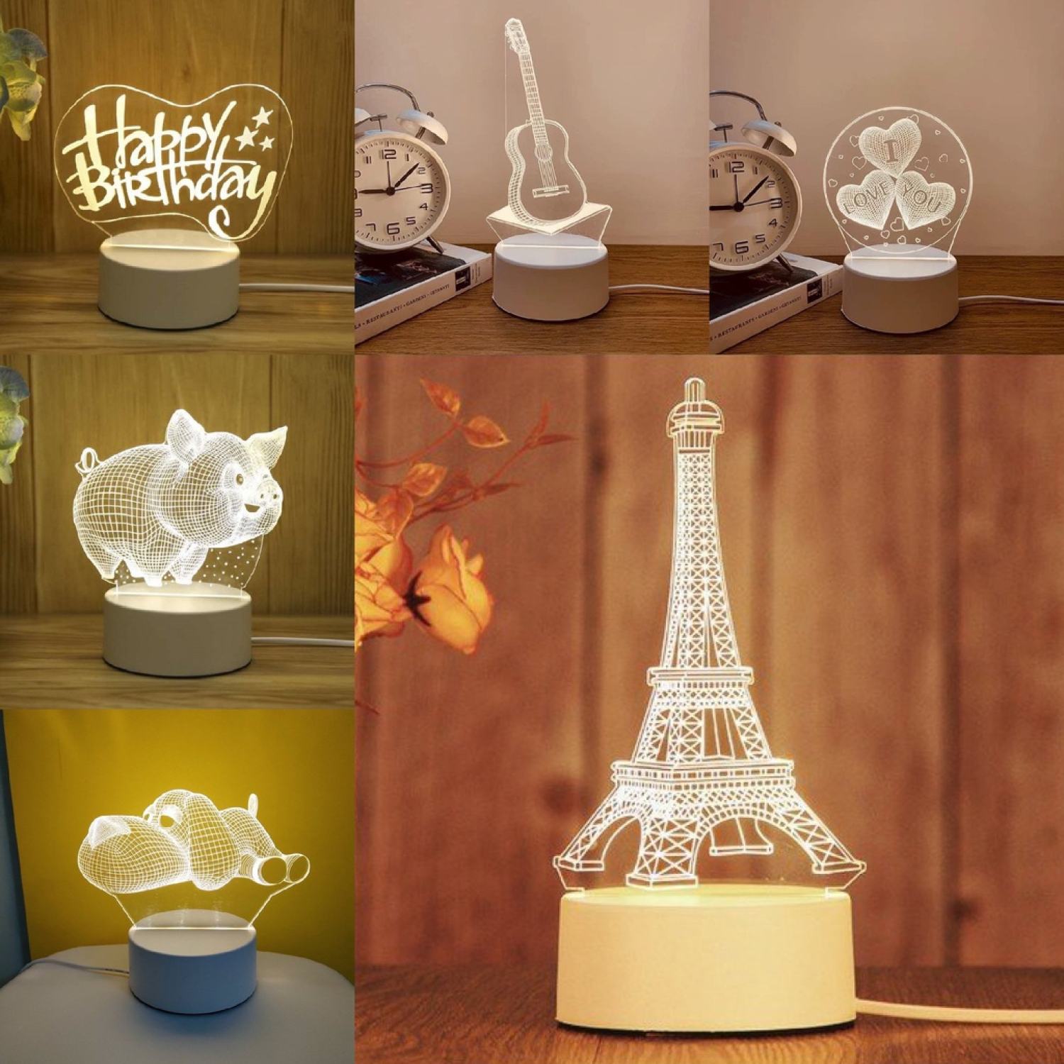 Đèn ngủ 3D để bàn giá rẻ - Đèn ngủ cute
