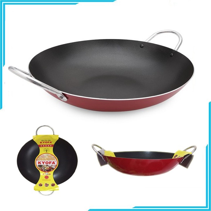 Chảo Chống Dính 2 Quai Chất Lượng Cao kích thước 24CM. Chảo Hợp Kim Nhôm Chống Dính Siêu Bền và Khả Năng Chịu Nhiệt Cao