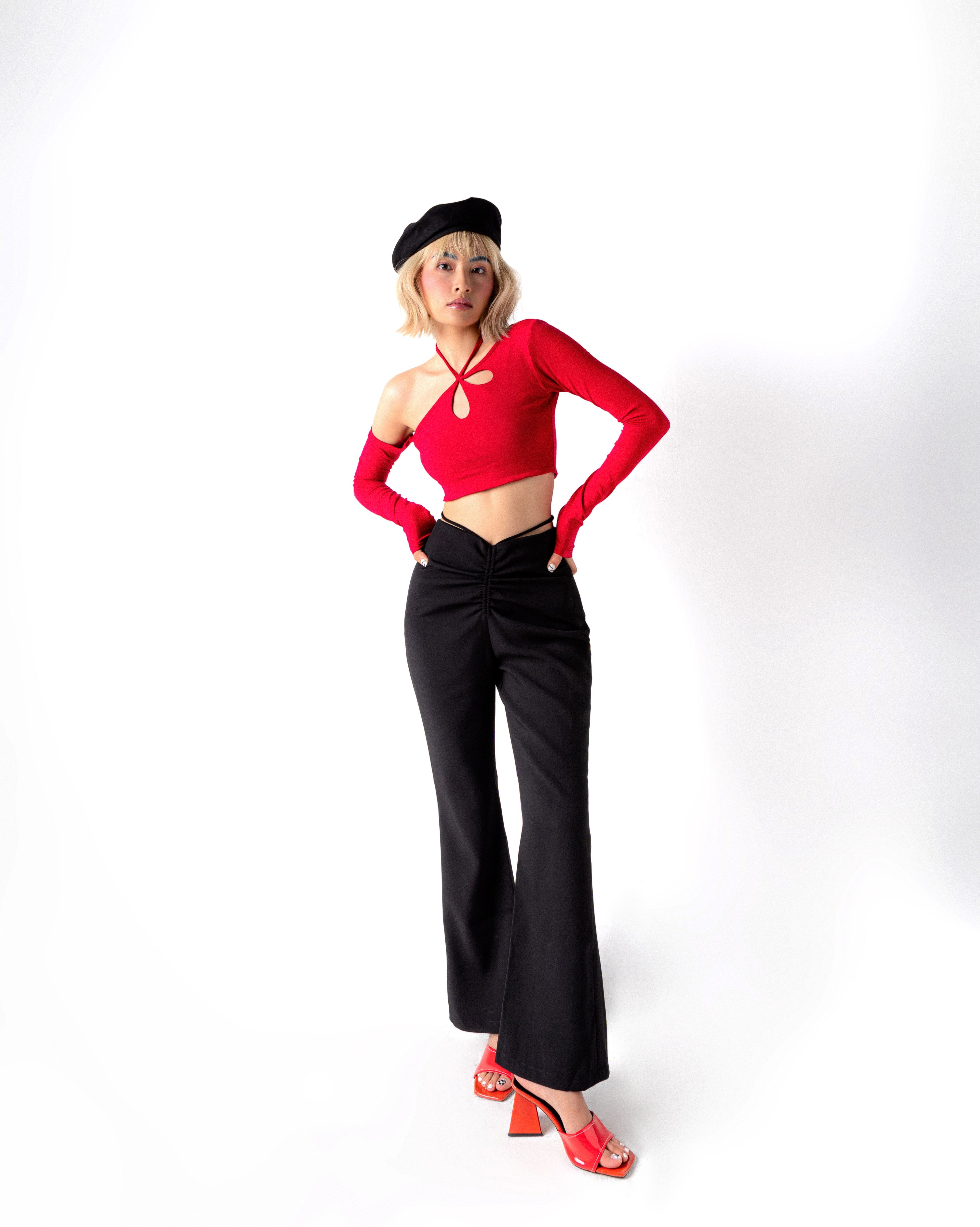 Áo croptop nữ tay dài | como top - clélie