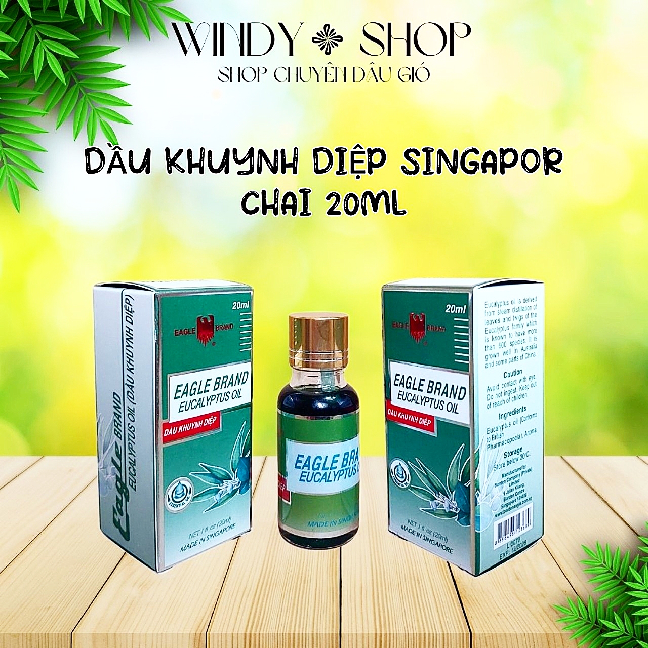 1 chai dầu khuynh diệp giảm cảm cúm 20ml chính hãng