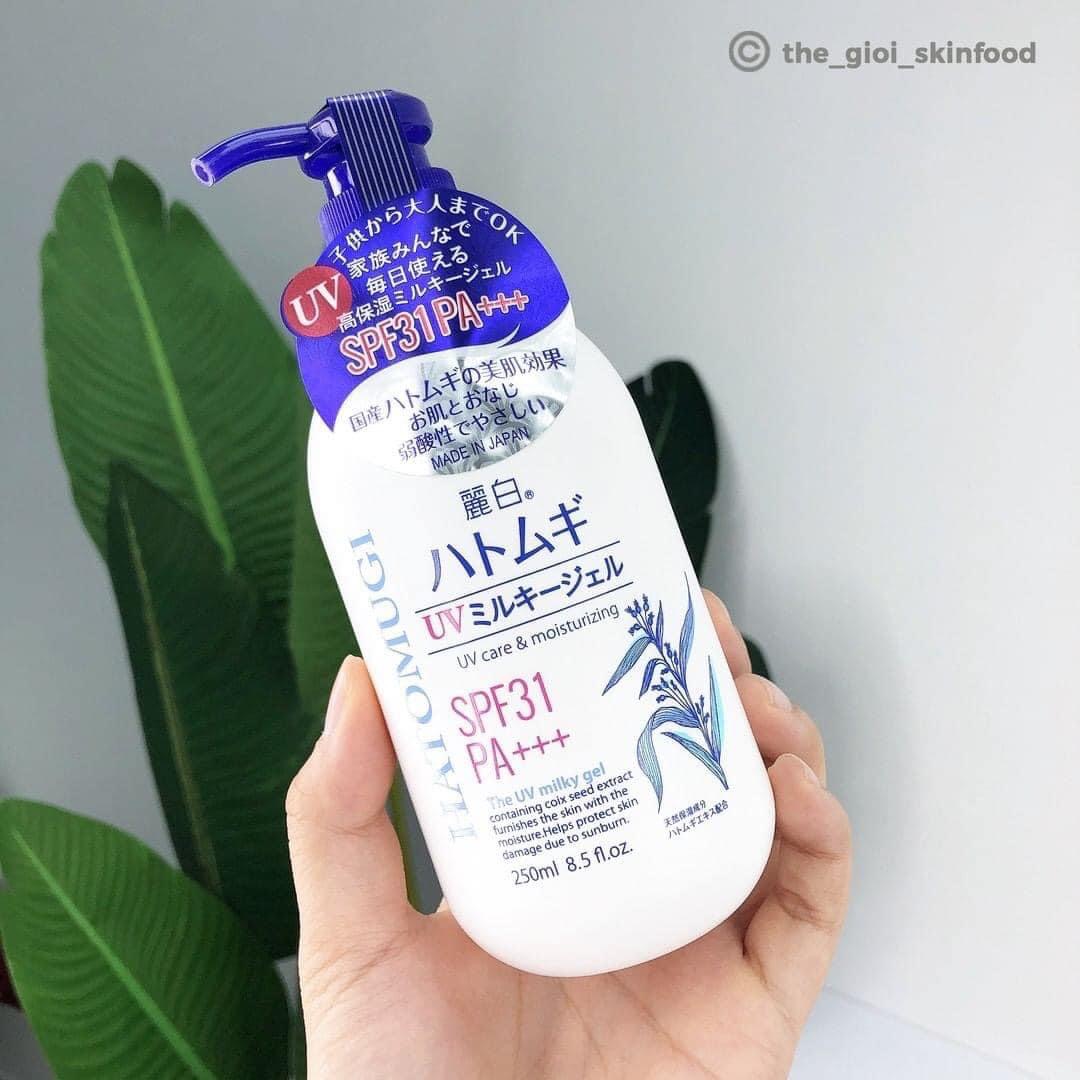 Sữa Dưỡng Thể Trắng Da Chống Nắng HATOMUGI SPF31 PA+++ (250ml) Nhật