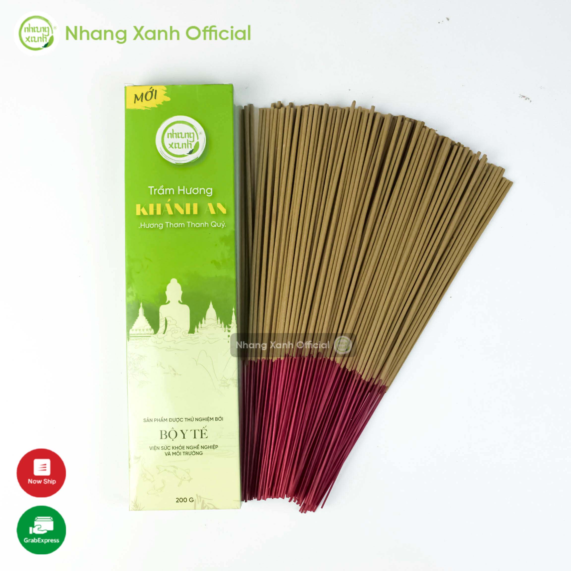 Nhang trầm khánh an 30cm 200g chân đỏ | 100% trầm tự nhiên không hoá chất