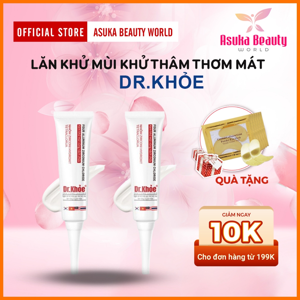 Lăn Khử Mùi Dr. Khỏe 30g – Tinh Chất DR.KHỎE Ngăn Mồ Hôi & Mùi Cơ Thể 24H, Dưỡng Trắng Nách, Dùng Cho Cả Nam Nữ