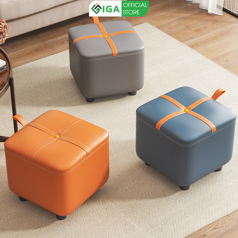 Ghế đôn sofa da simili cao cấp phong cách hiện đại IGA - GC16