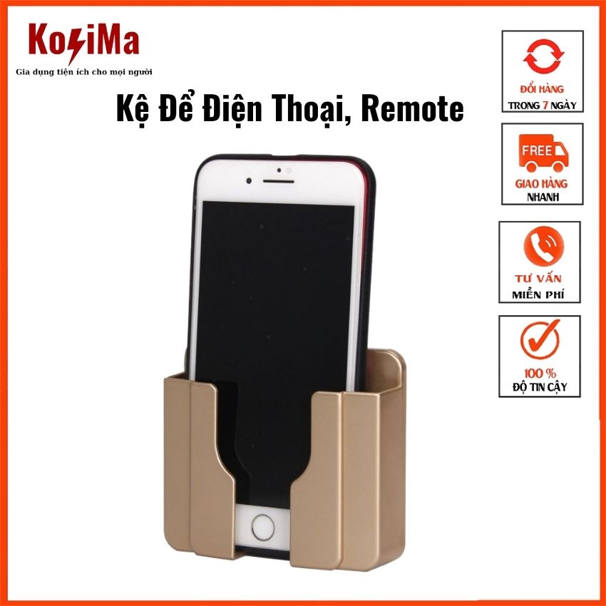 Kệ để điện thoại remote dán tường, hộp đựng remote dán tường đa năng siêu dính
