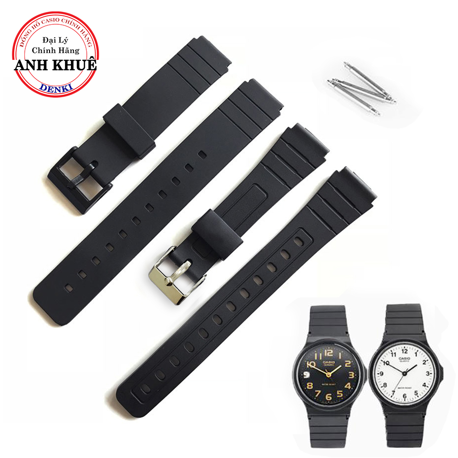 [FREESHIP] Dây đồng hồ cao su Casio MQ-24 58 MQ-71 MW-59 size 16mm 2 MẪU