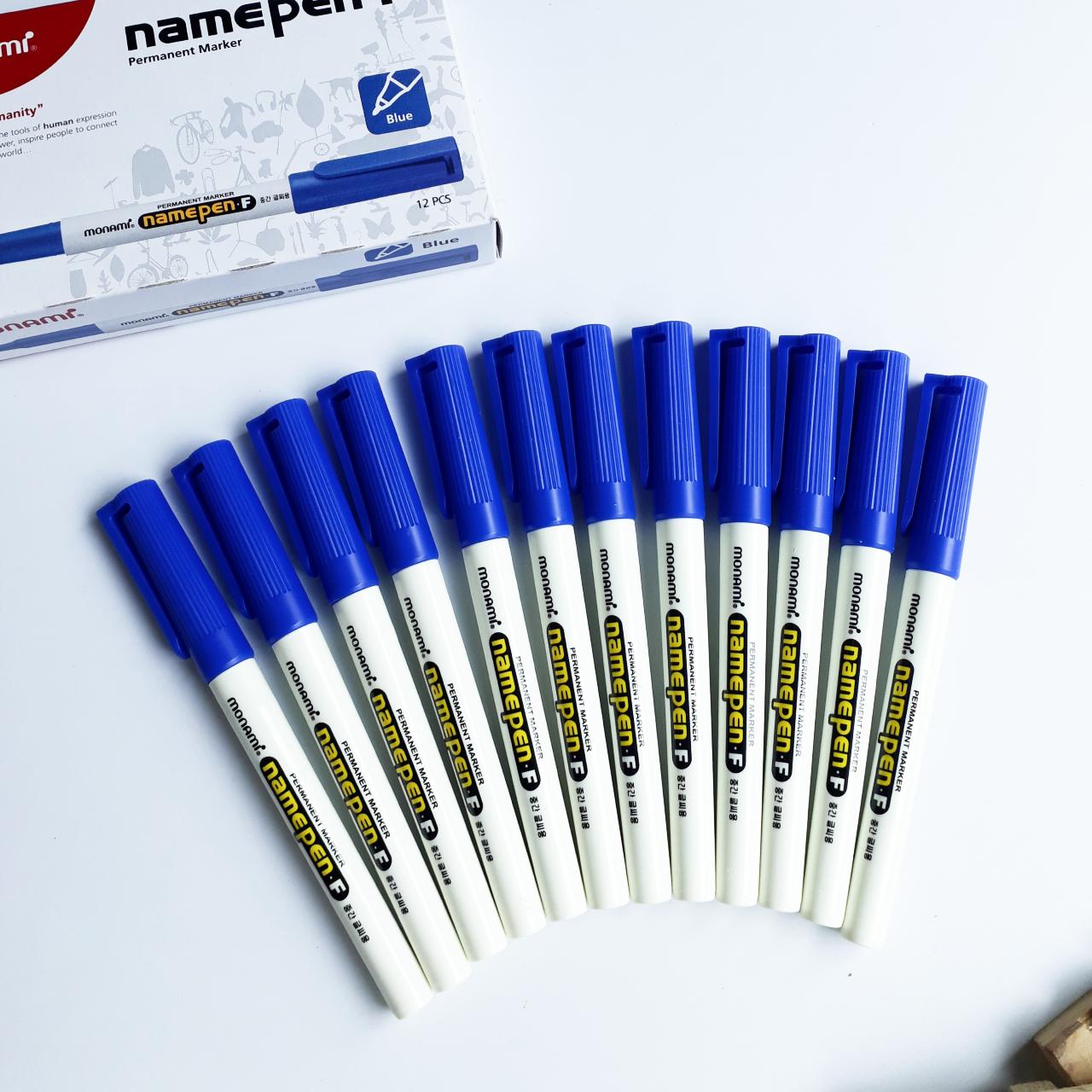 Bút dạ dầu Monami Namepen F (Hộp 12 cây)