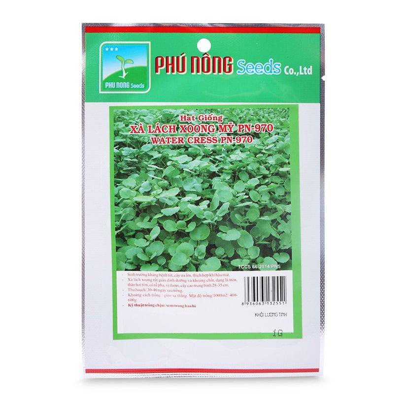 [HCM]Hạt giống xà lách xoong (cải xoong) Phú Nông - Gói 1g