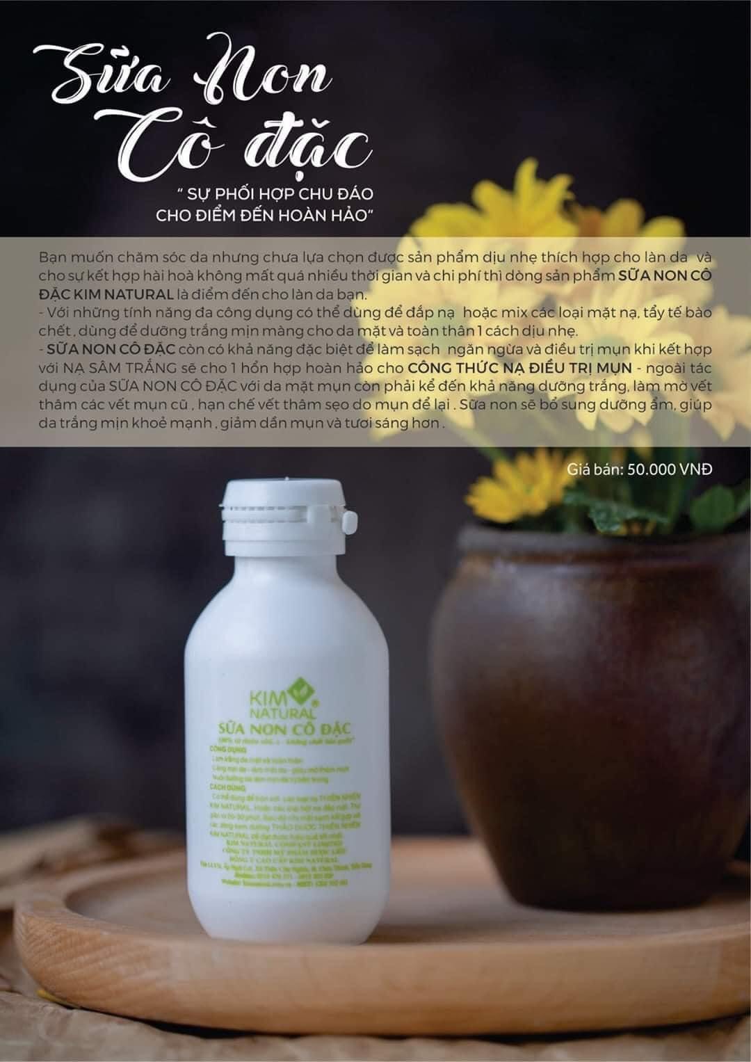 Sữa Non Cô Đặc Kim Natural dùng pha với các loại Nạ